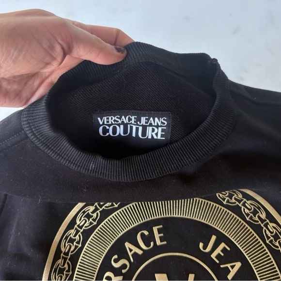 Versace Black and Gold Crewneck Sweater - Picture 2 of 5